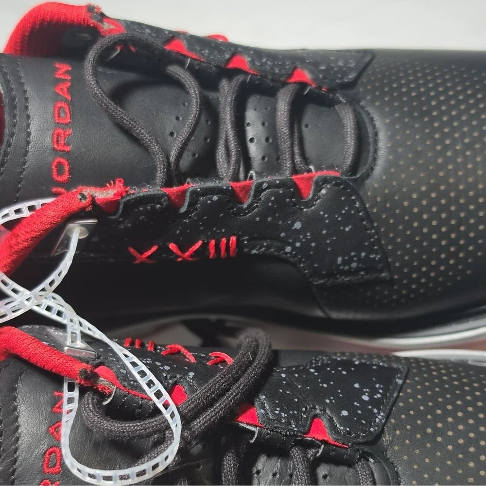 Jordan ADG 5 Men's Golf Shoes Black Red Leather Sneaker Formula 23 Rubber Cleats
